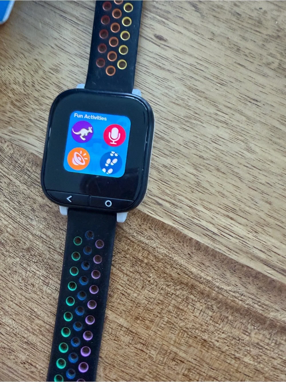 Smartwatch with Black Rainbow Sport Band